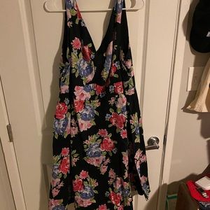 Black floral dress